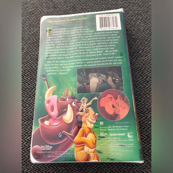 Disney The Lion King VHS Tape - Picture 2 of 5